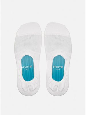 White Insole No Show Socks SOL21BIANCO