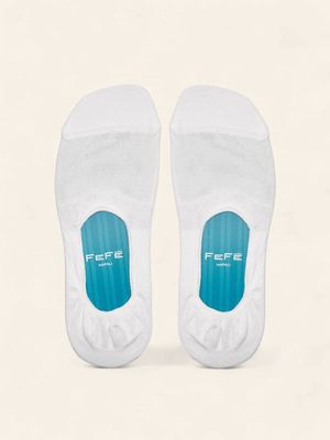 White Insole No Show Socks SOL21BIANCO