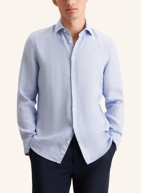 Seidensticker Linnen Shirt lichtblauw