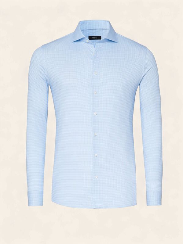 Desoto Luxury Line Overhemd Lichtblauw Blok (col. 566)