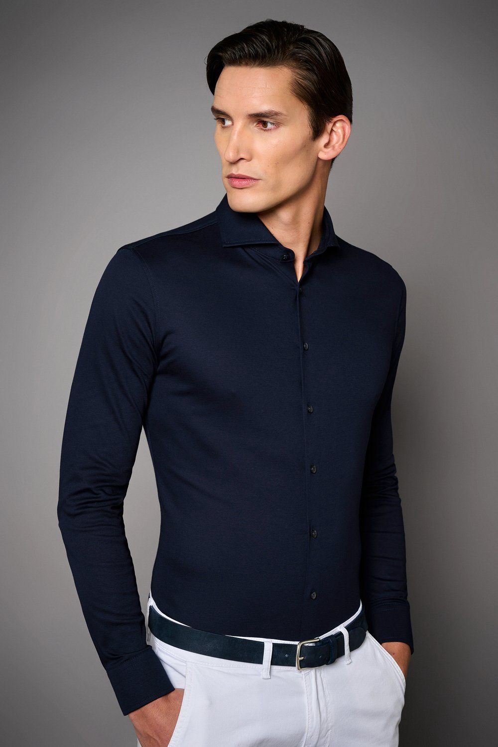 Desoto Luxury Line Overhemd Navy Two Ply col. 051