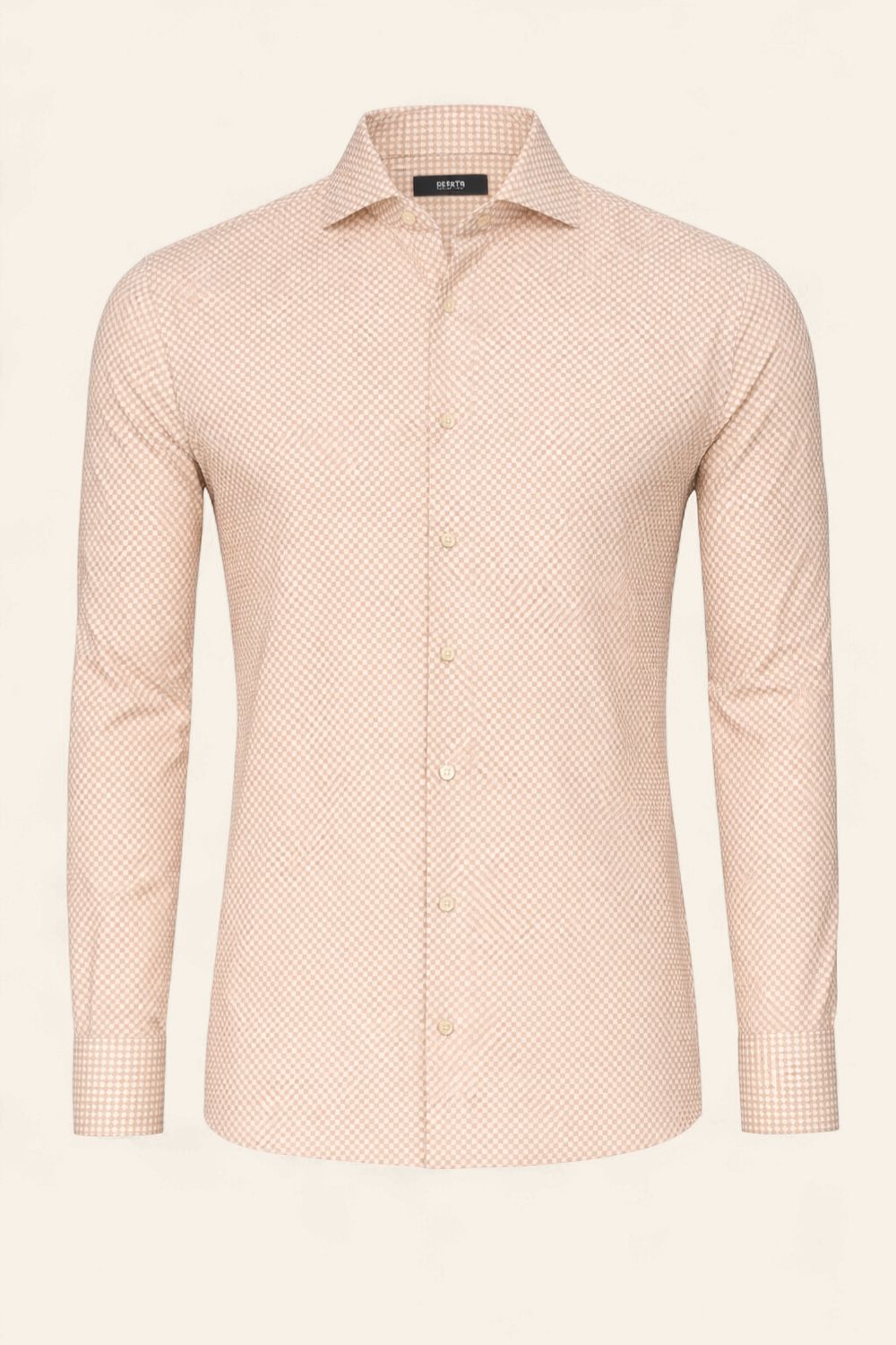 Desoto Luxury Line Overhemd Beige Cubes col. 835