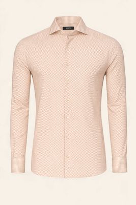 Desoto Luxury Line Overhemd Beige Cubes col. 835