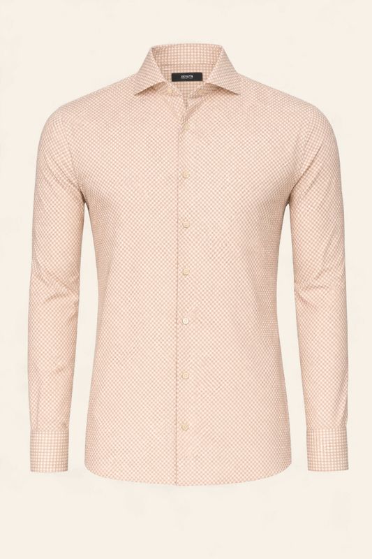 Desoto Luxury Line Overhemd Beige Cubes col. 835