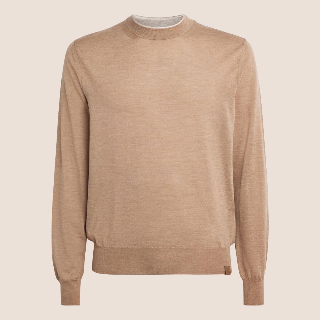 Jacob Cohën Crewneck Sweater Almond Brown