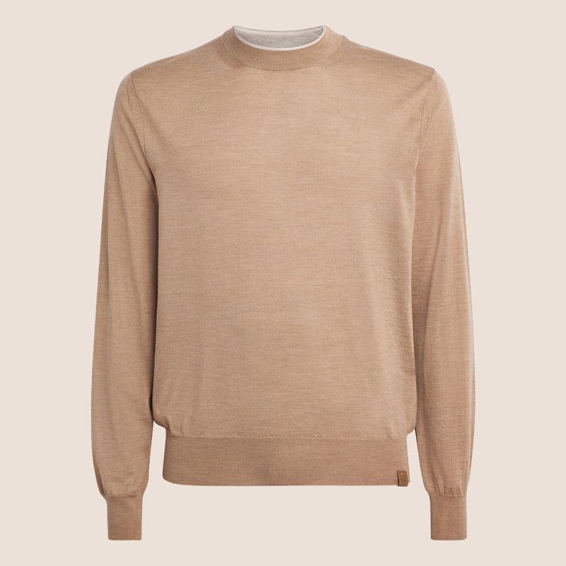 Jacob Cohën Crewneck Sweater Almond Brown