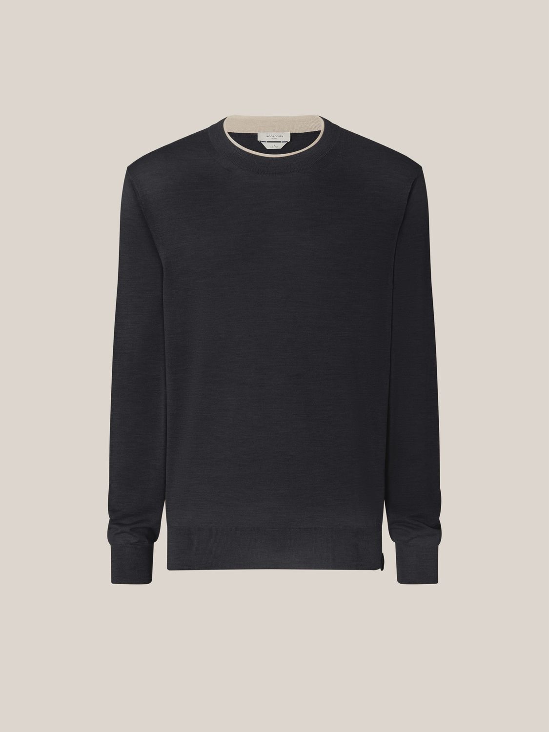 Jacob Cohën Crewneck Sweater Navy Wool Silk