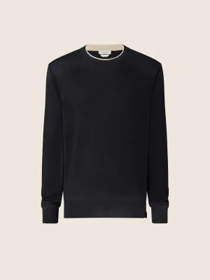 Jacob Cohën Crewneck Sweater Navy Wool Silk Jacob Cohën Crewneck Sweater Navy Wool Silk