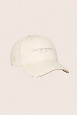 Jacob Cohën Baseball Cap Gabardina Raw Cream