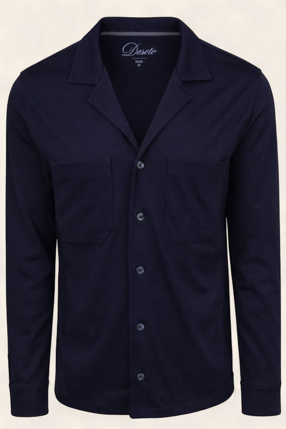 Desoto Luxury Two-Ply Overshirt Navy