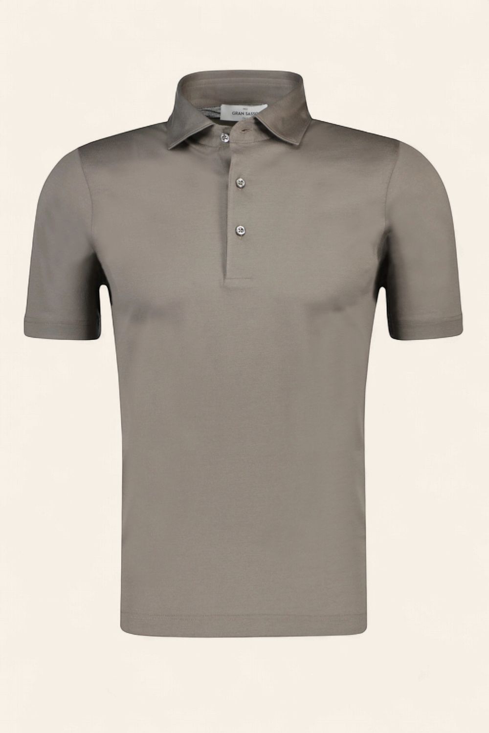 Gran Sasso Polo Korte Mouw – Taupe