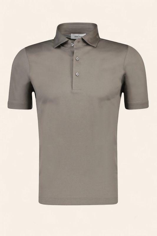 Gran Sasso Polo Korte Mouw – Taupe