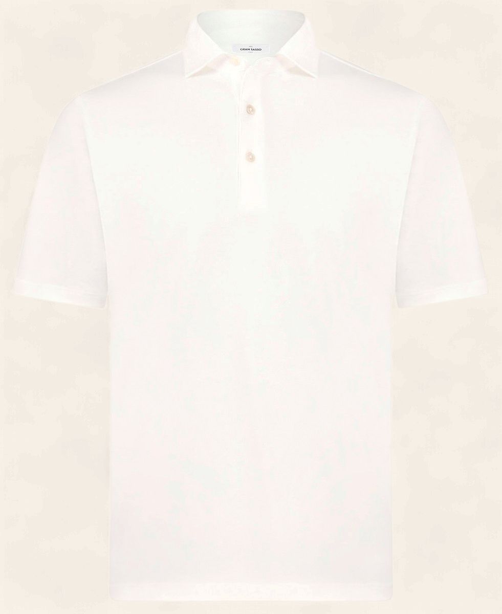 Gran Sasso Polo Korte Mouw – Wit