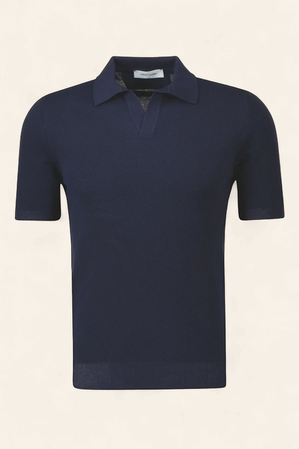 Gran Sasso Tennispolo Korte Mouw Piqué – Navy