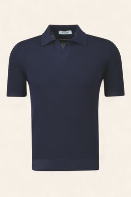 Gran Sasso Tennispolo Korte Mouw Piqué – Navy