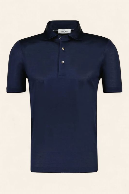 Gran Sasso Polo Korte Mouw – Navy
