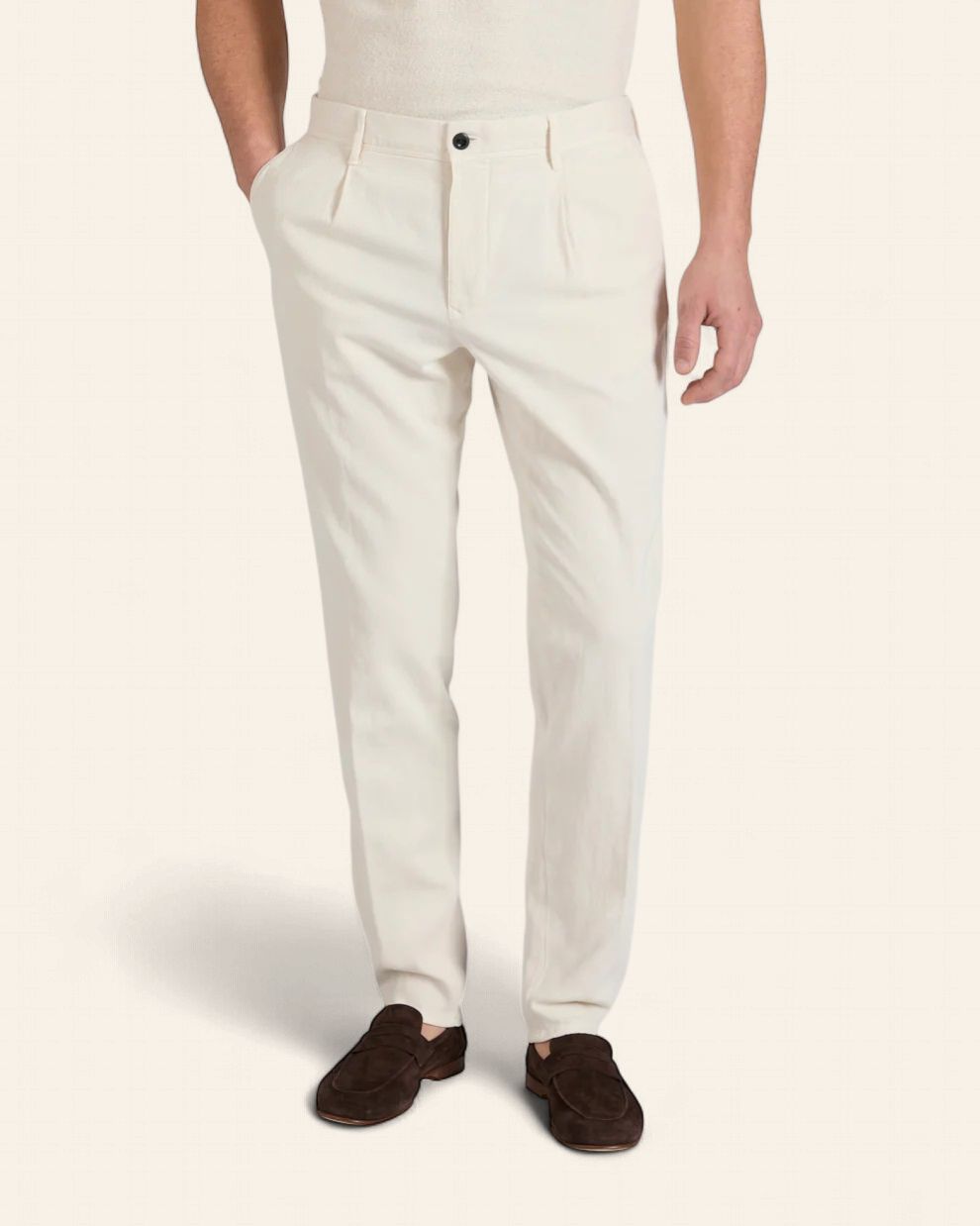 Incotex Pantalon Pattern 54 – Licht Beige