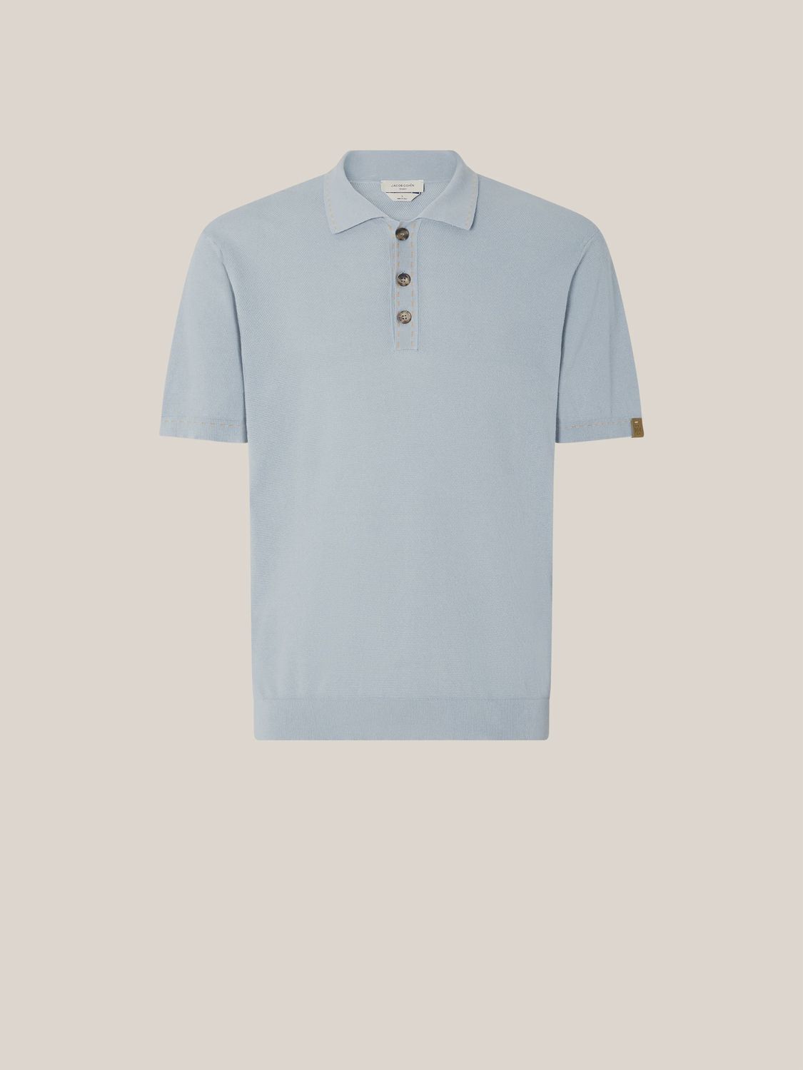 Jacob Cohën Polo Lange Mouw – Azuurblauw