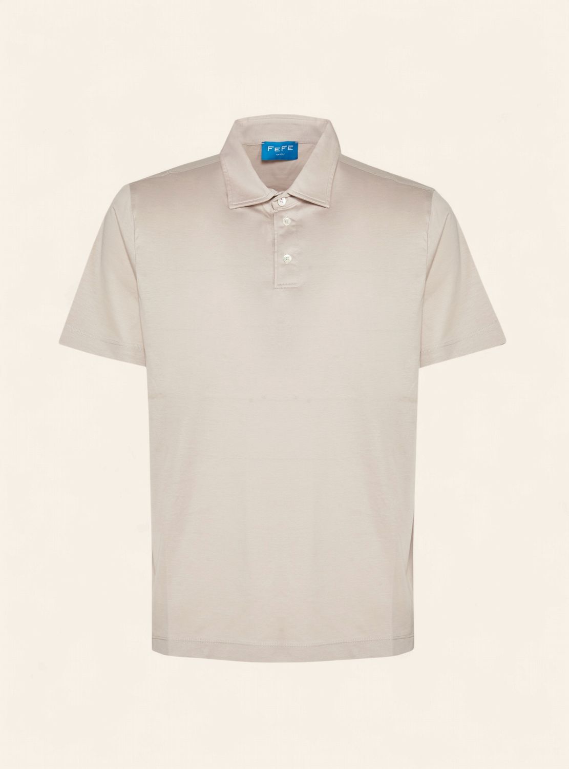 Fefè Napoli Lisle Cotton Polo – Beige