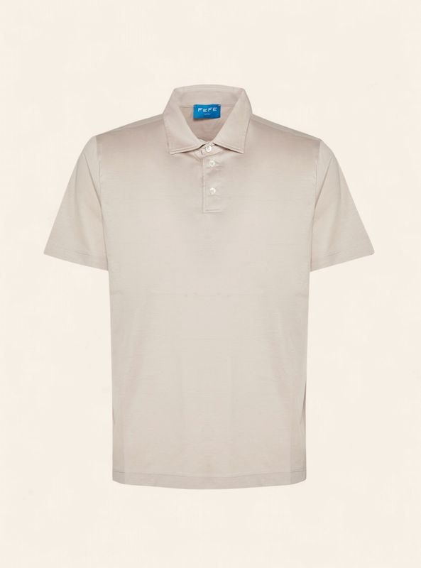 Fefè Napoli Lisle Cotton Polo – Beige