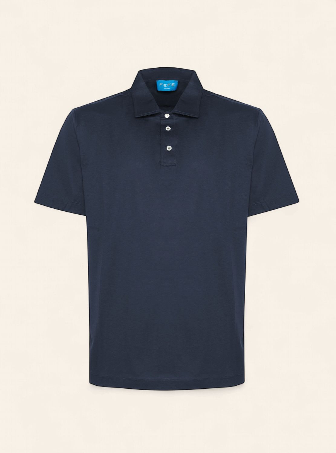 Fefè Napoli Lisle Cotton Polo – Navy