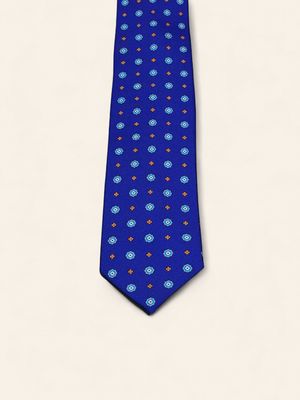 Barba Napoli Silk Tie – Napolitan Blue Pattern (53515)