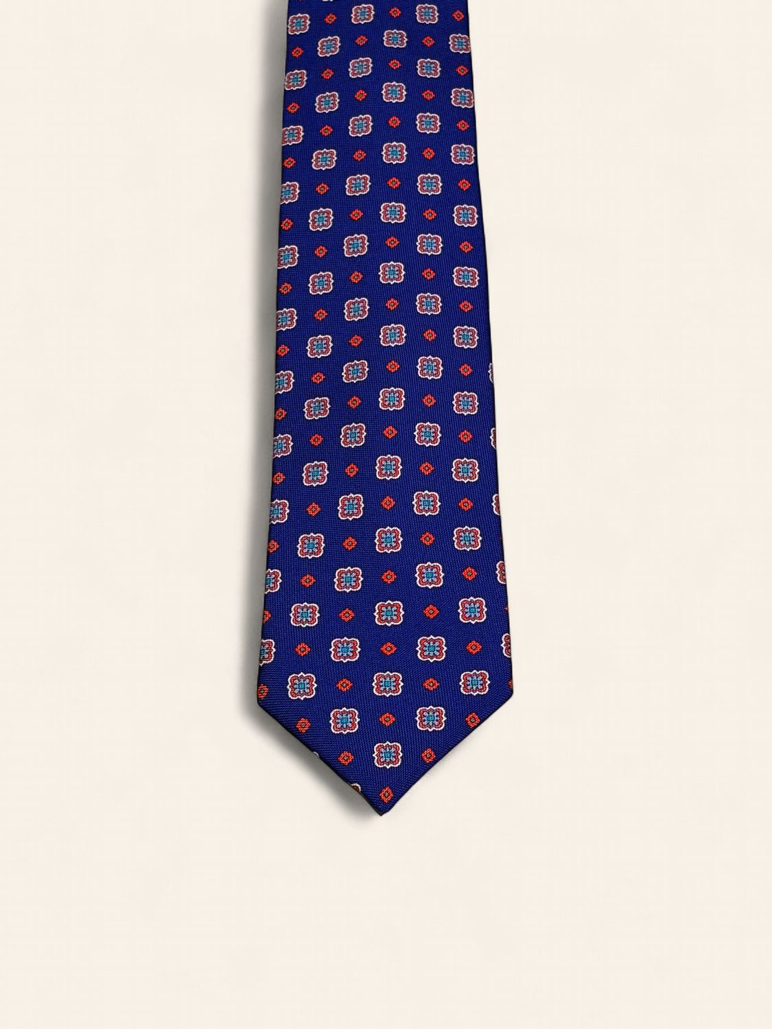 Barba Napoli Silk Tie – Napolitan Blue/Red Floral (53517)