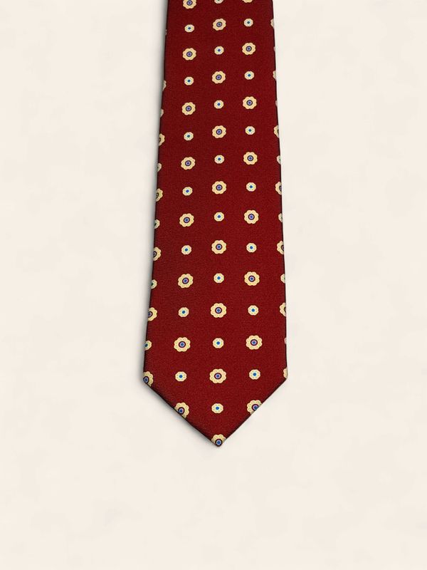 Barba Napoli Silk Tie – Red/Yellow Floral (53518)