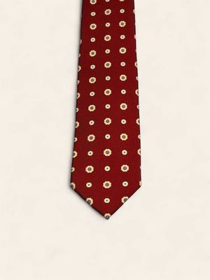 Barba Napoli Silk Tie – Red/Yellow Floral (53518)