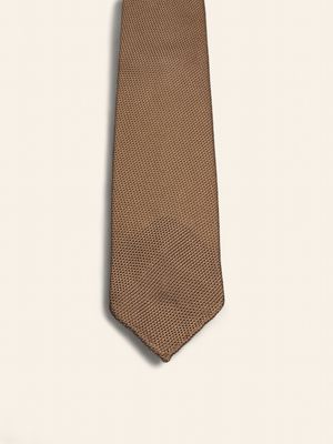 Paolo Albizzati Silk Tie – Cognac Piqué Paolo Albizzati Silk Tie – Cognac Piqué