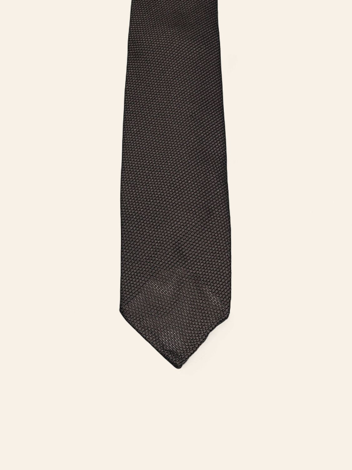 Paolo Albizzati Silk Tie – Dark Brown Piqué