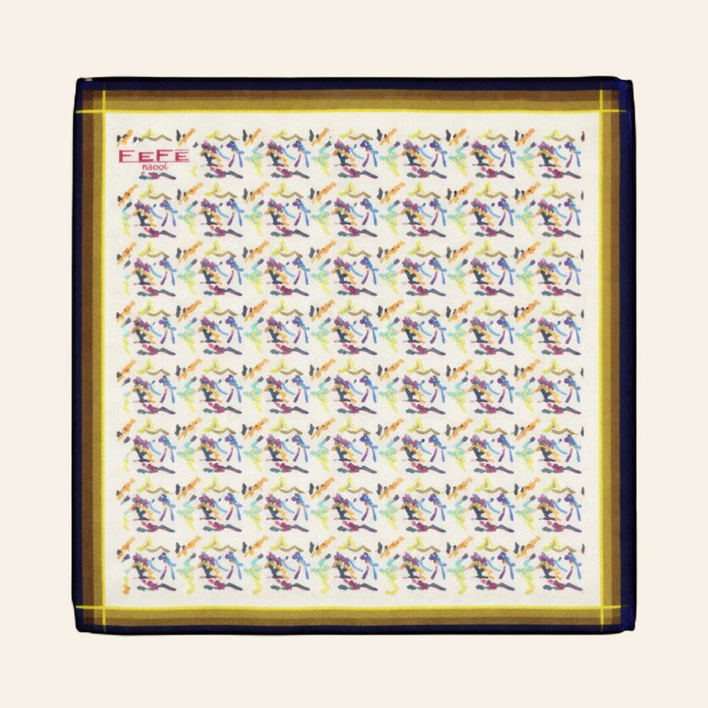 Fefè Napoli Silk Pocket Square – Kamasutra Print