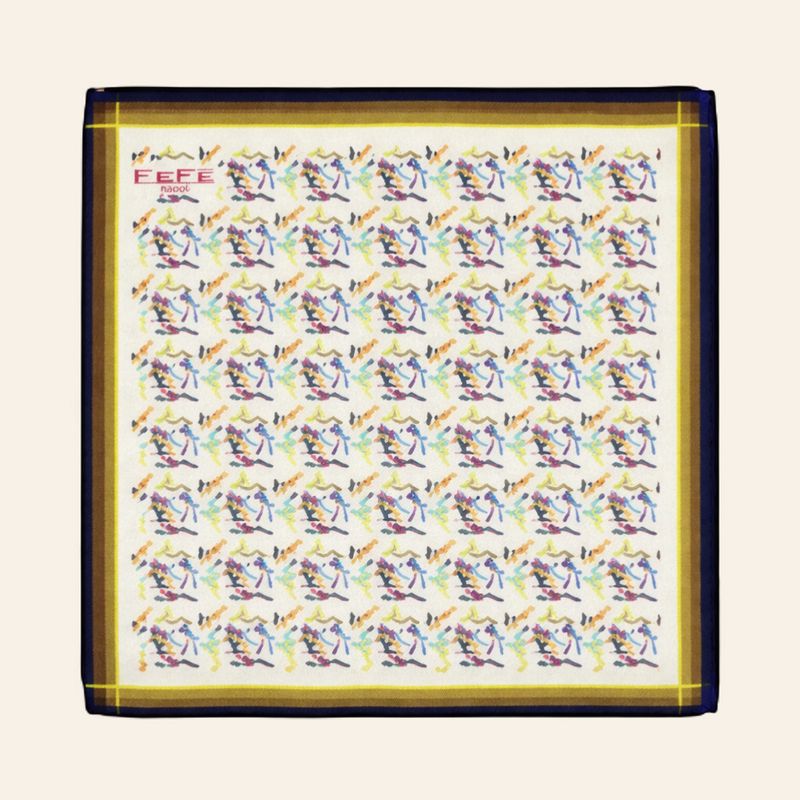 Fefè Napoli Silk Pocket Square – Kamasutra Print