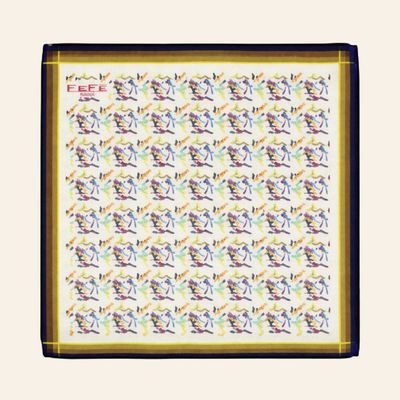 Fefè Napoli Silk Pocket Square – Kamasutra Print