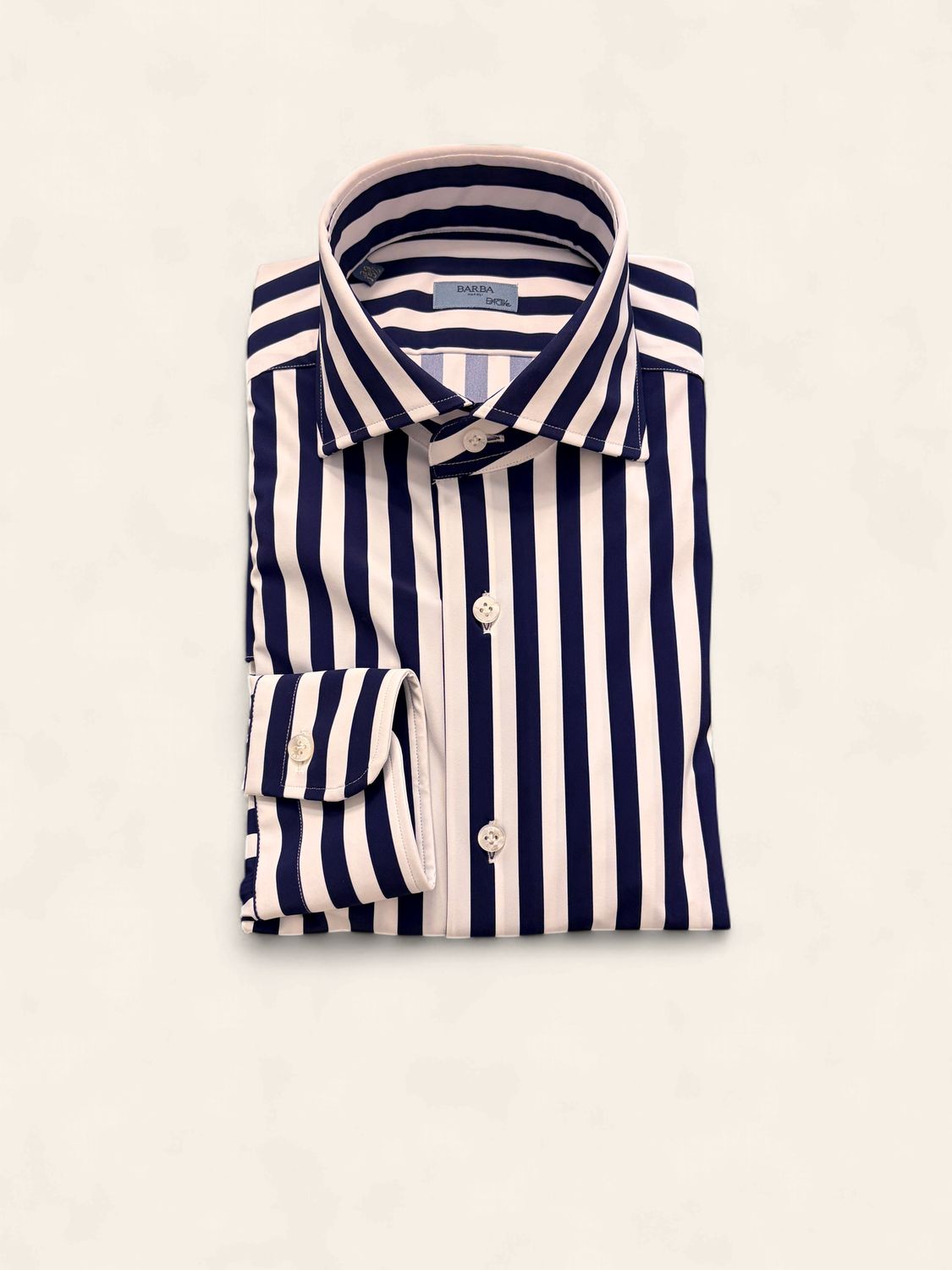 Barba Napoli BActive Neck Shirt – Blue / White Stripe