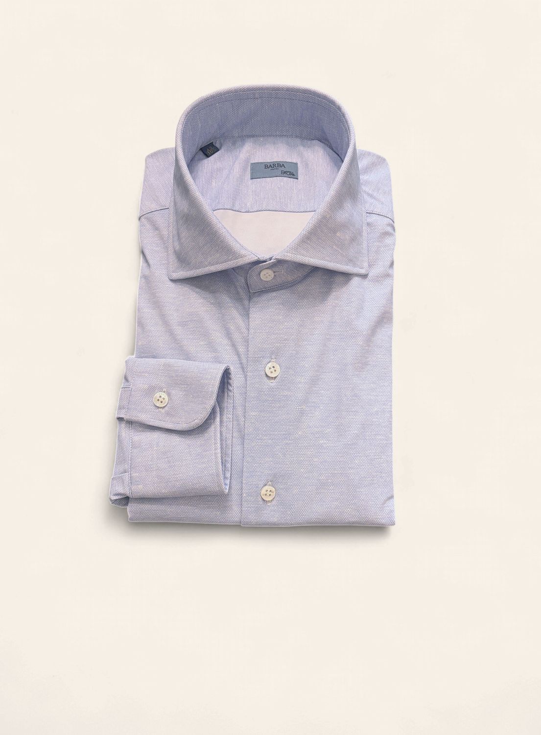 Barba Napoli BActive Neck Shirt – Light Blue Piqué
