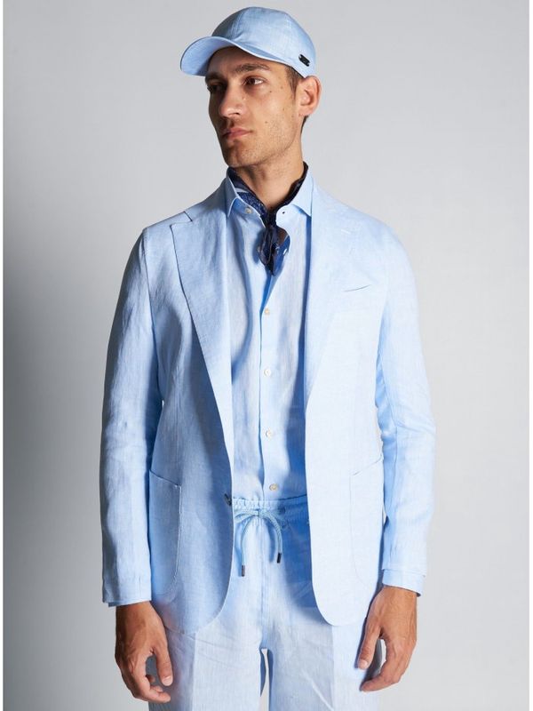 Fefè Napoli Linnen Unlined Jacket – Light Blue