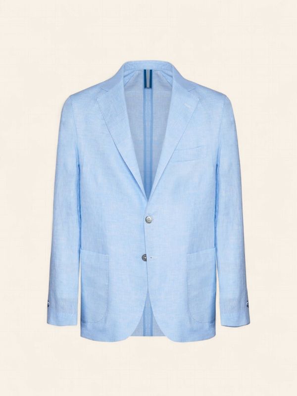 Fefè Napoli Linnen Unlined Jacket – Light Blue