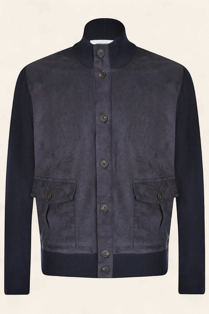 Gran Sasso Cashmere Blend Jacket – Navy