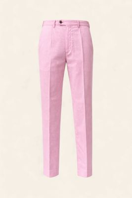 Germano Tokyo Fit Trousers – Pink Linen