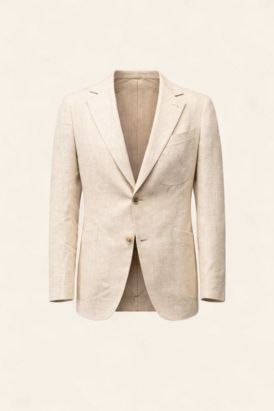 Caruso jacket licht beige  Silk/Linen
