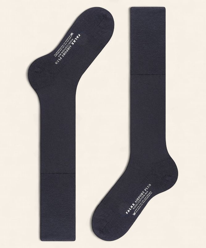 FALKE Airport Plus Heren Kniekousen - Dark Navy