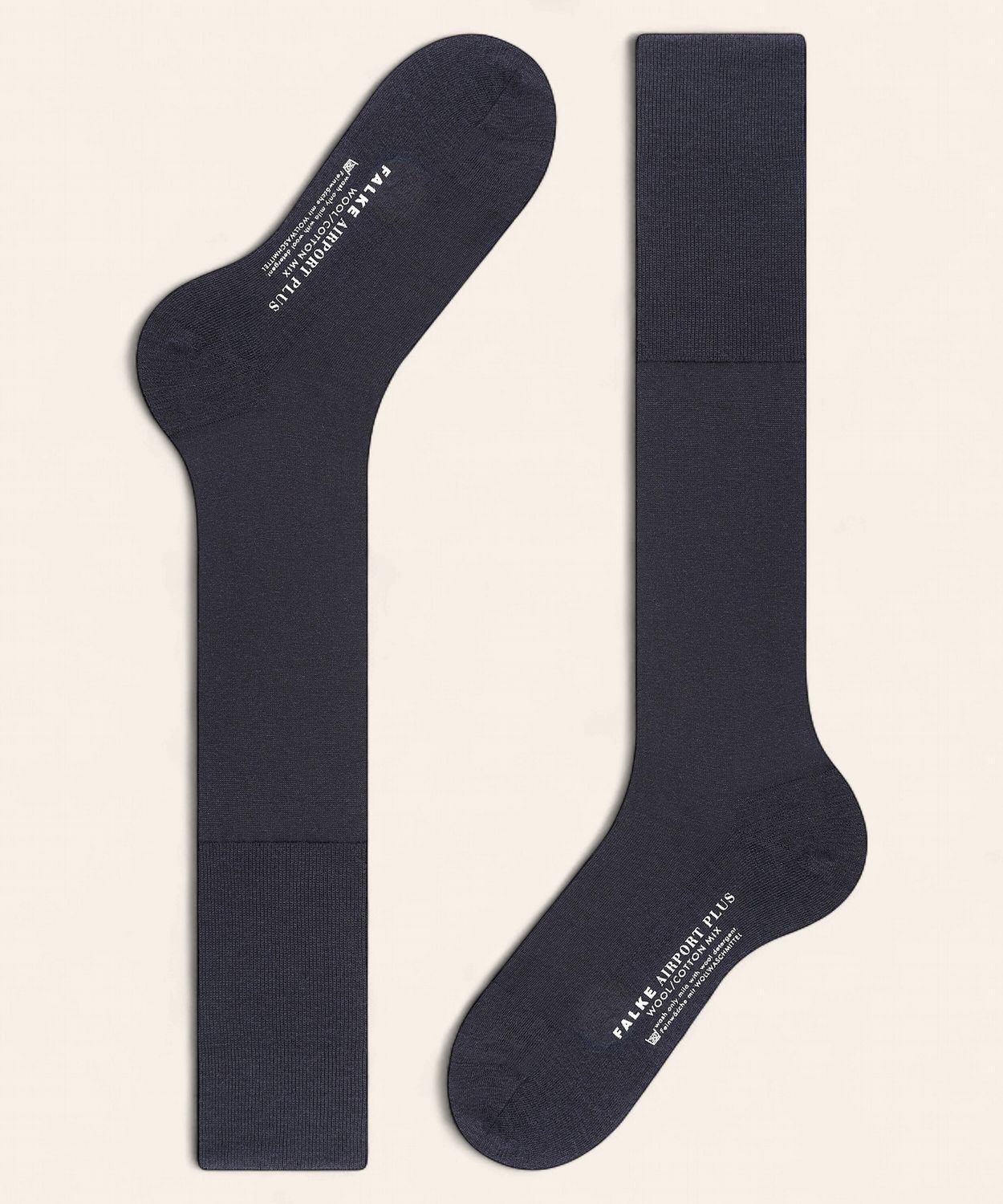 FALKE Airport Plus Heren Kniekousen - Dark Navy, Size: 39-40
