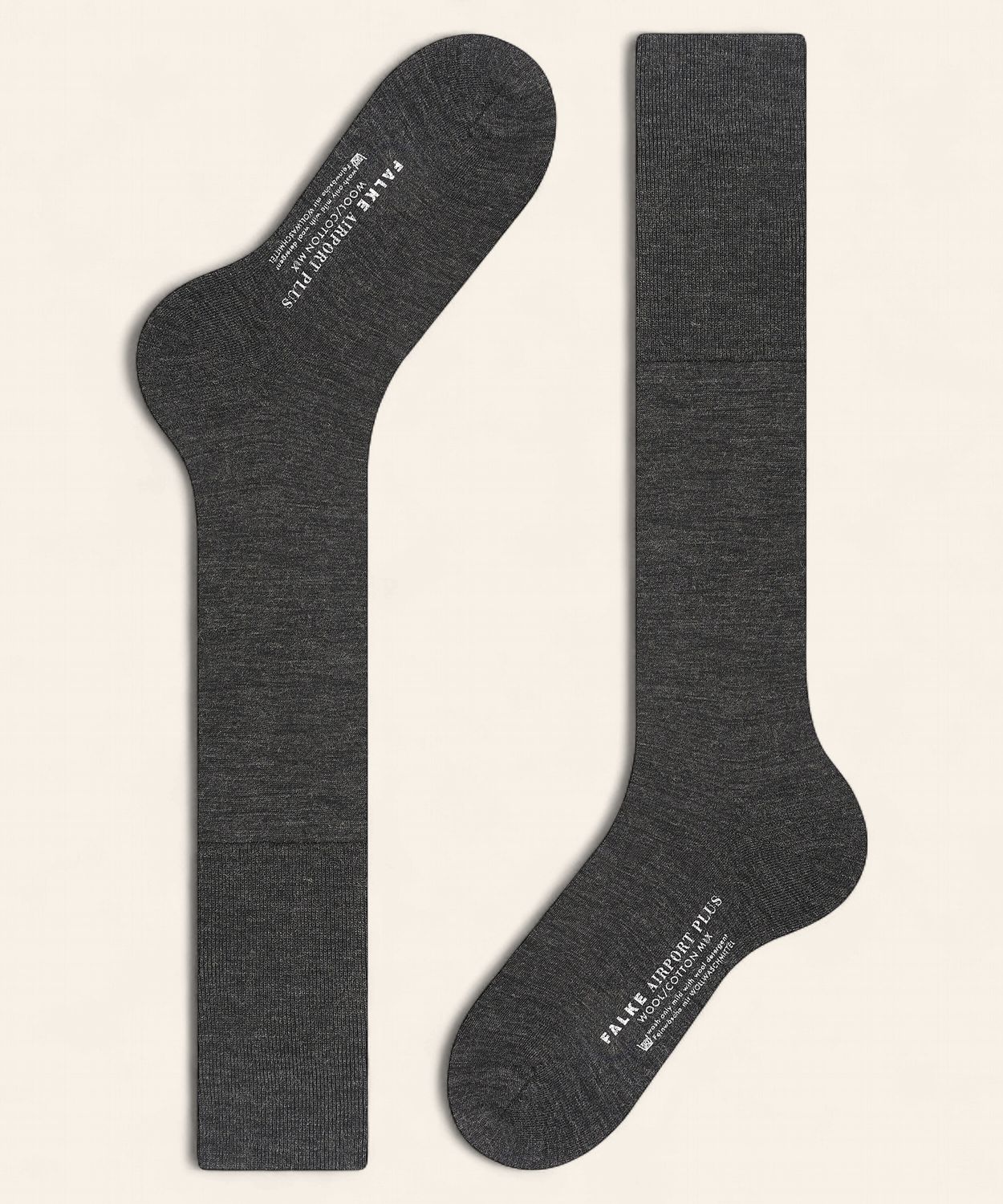 FALKE Airport Plus Heren Kniekousen - Antraciet, Size: 39-40