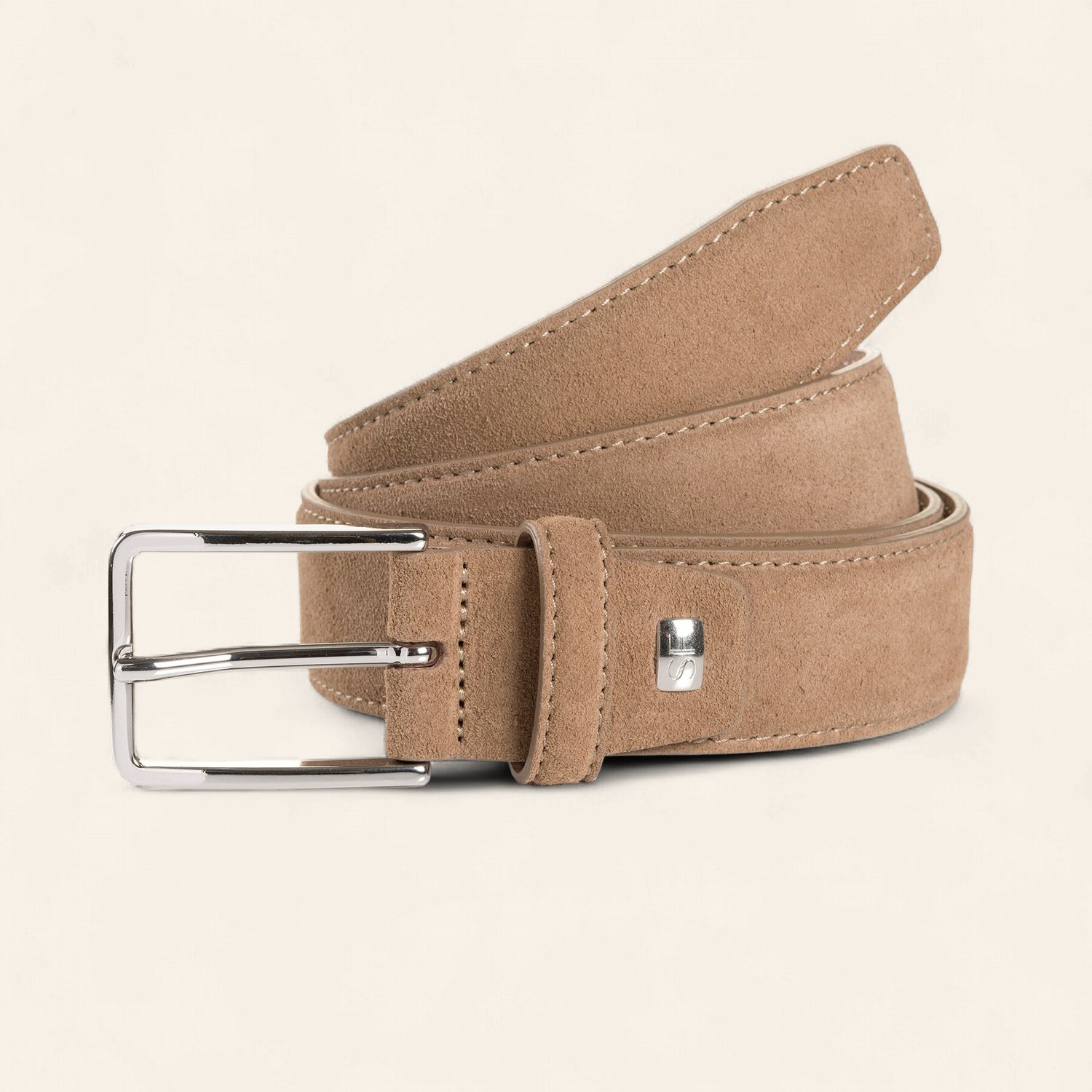 Schuchard &amp; Friese Leren Riem Taupe – Paolo, Maat: 115