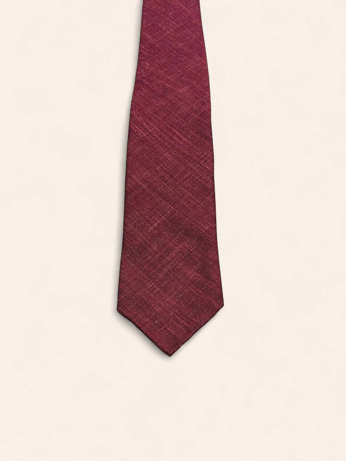 Paolo Albizzati Silk  Blend Tie / Das – Bordeaux Red