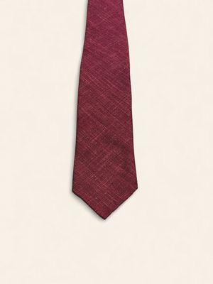 Paolo Albizzati Silk  Blend Tie / Das – Bordeaux Red