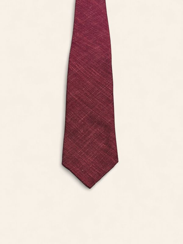 Paolo Albizzati Silk  Blend Tie / Das – Bordeaux Red