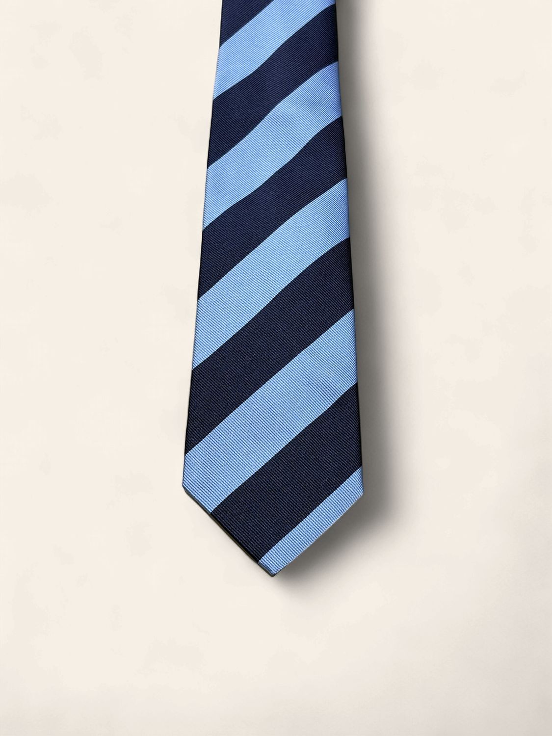 Paolo Albizzati Silk Stripe Tie / Das – Light Blue &amp; Navy
