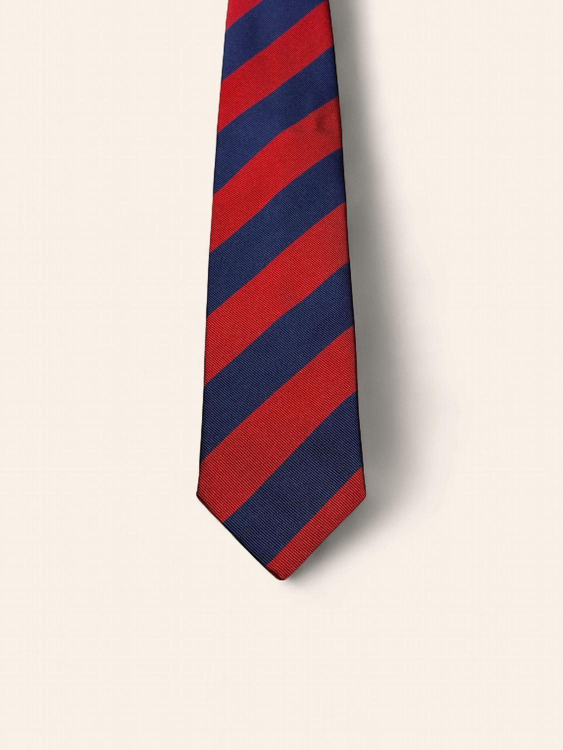 Paolo Albizzati Silk Stripe Tie / Das – Red &amp; Navy